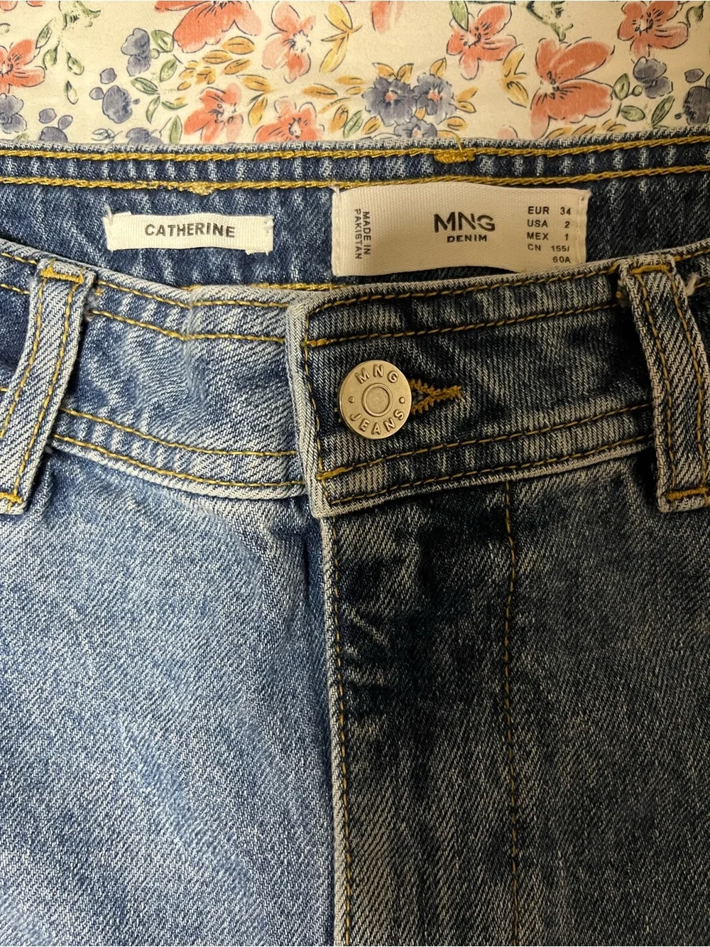 Mango Wide-Leg High-Rise Jeans in Blue